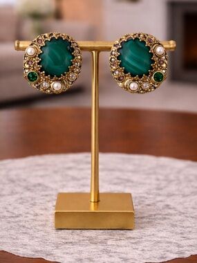 West Germany 1950-60’s Vintage Gold Clip On Filigree Earrings